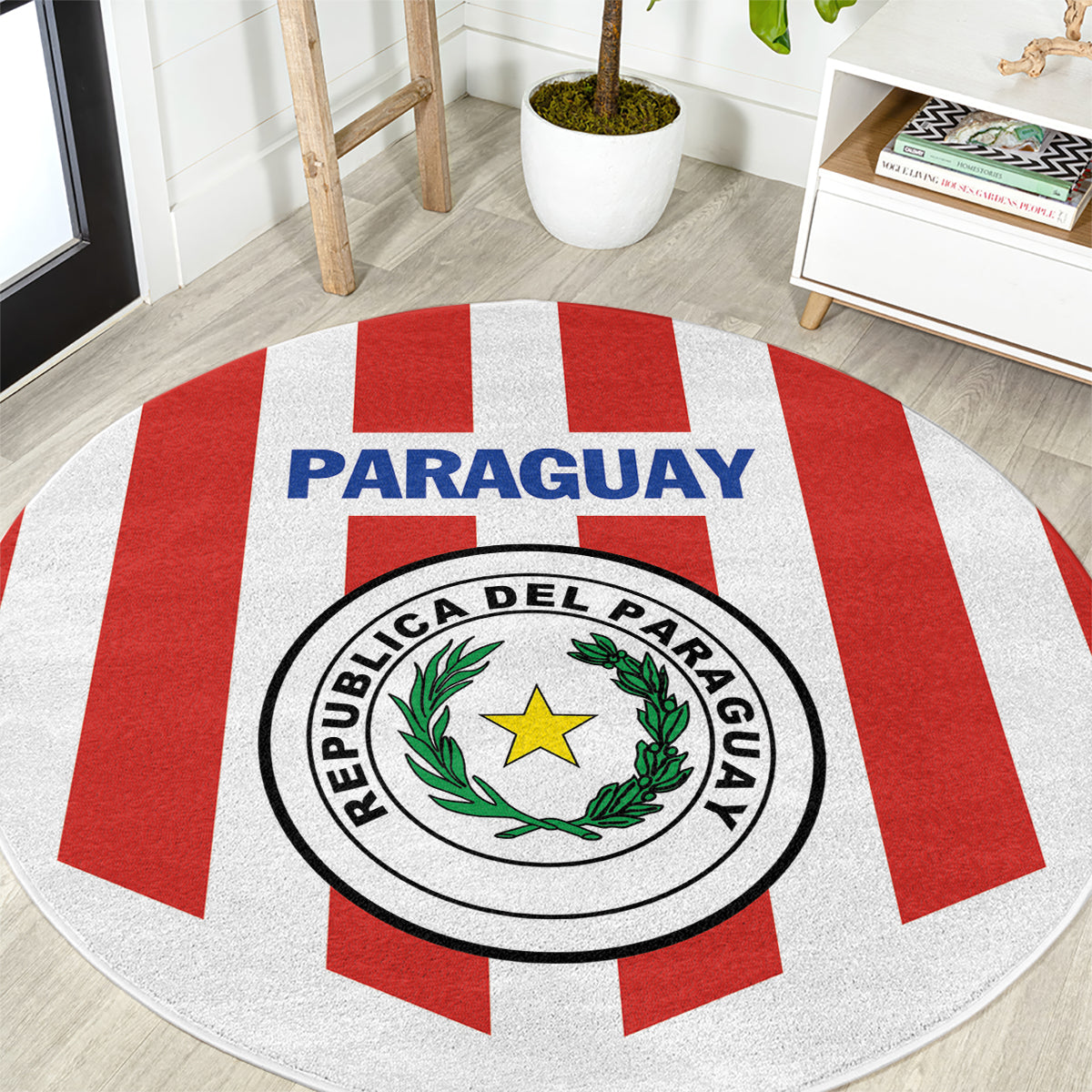 Paraguay 2024 Football Round Carpet Come On La Albirroja