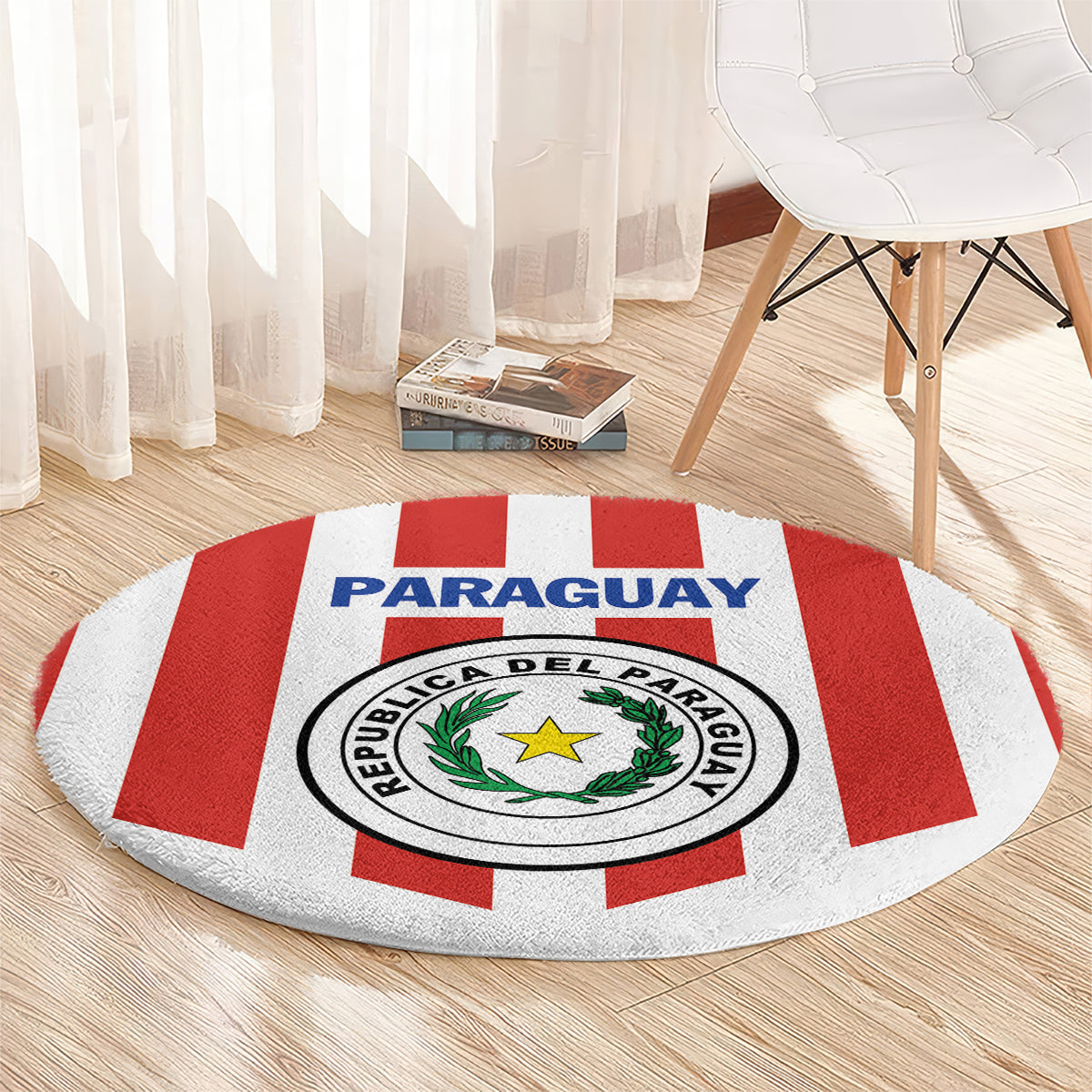 Paraguay 2024 Football Round Carpet Come On La Albirroja
