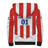 Personalized Paraguay 2024 Football Sherpa Hoodie Come On La Albirroja - Wonder Print Shop