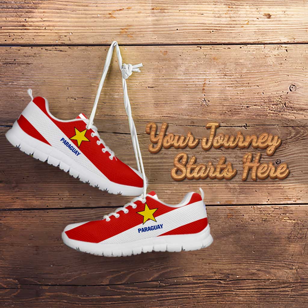 Paraguay 2024 Football Sneakers Come On La Albirroja - Wonder Print Shop