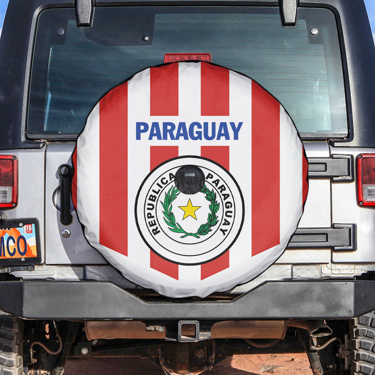 Paraguay 2024 Football Spare Tire Cover Come On La Albirroja