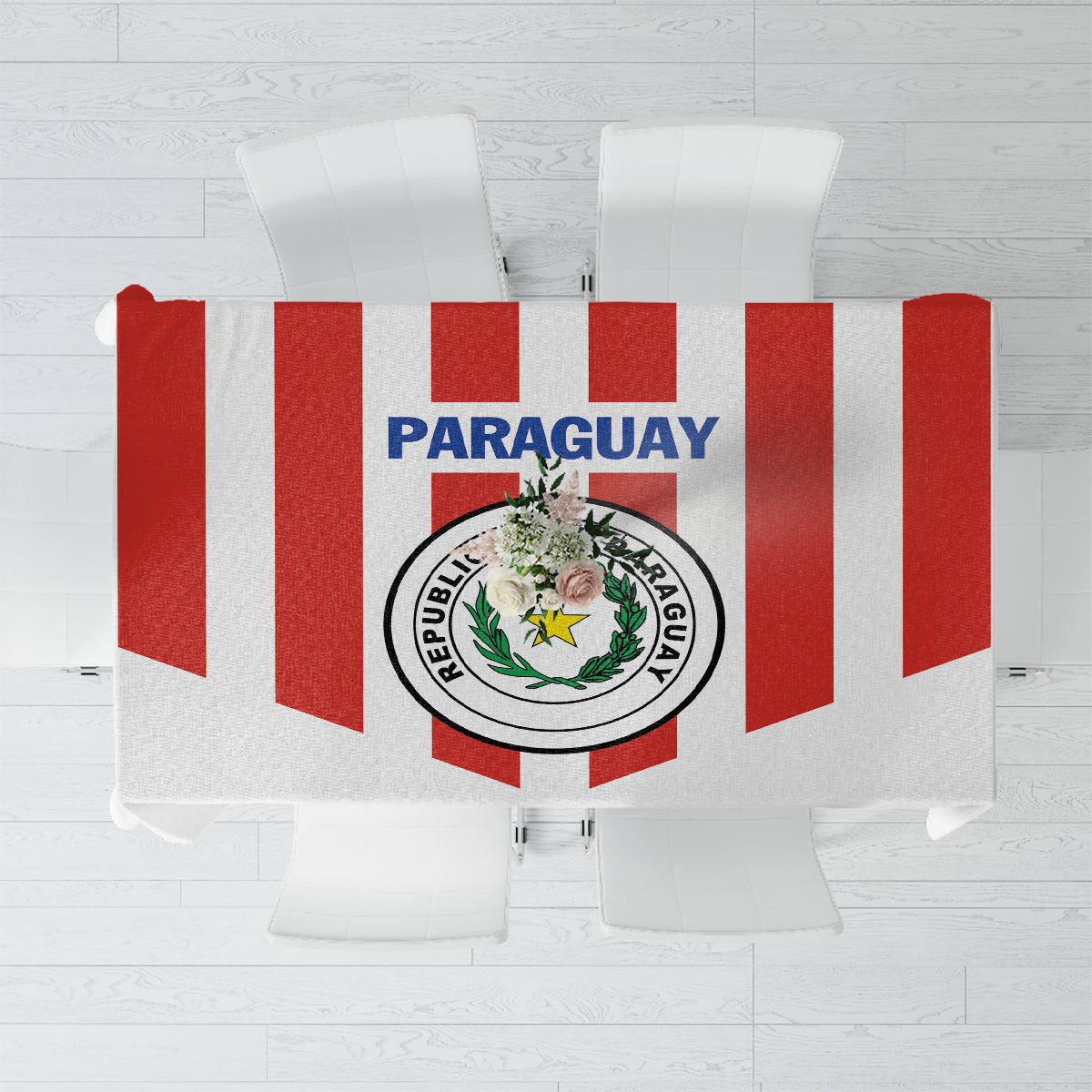 Paraguay 2024 Football Tablecloth Come On La Albirroja