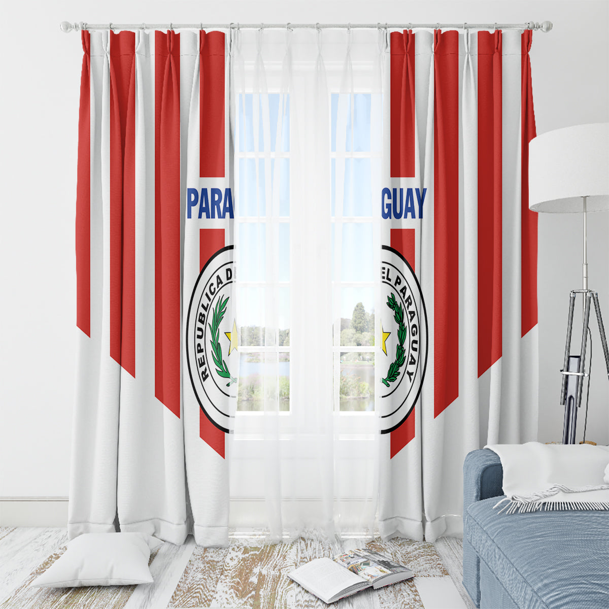 Paraguay 2024 Football Window Curtain Come On La Albirroja - Wonder Print Shop