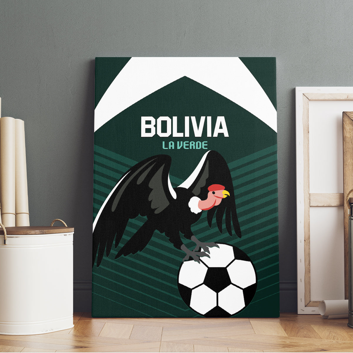 Bolivia 2024 Football Canvas Wall Art La Verd Go Champion - Wonder Print Shop