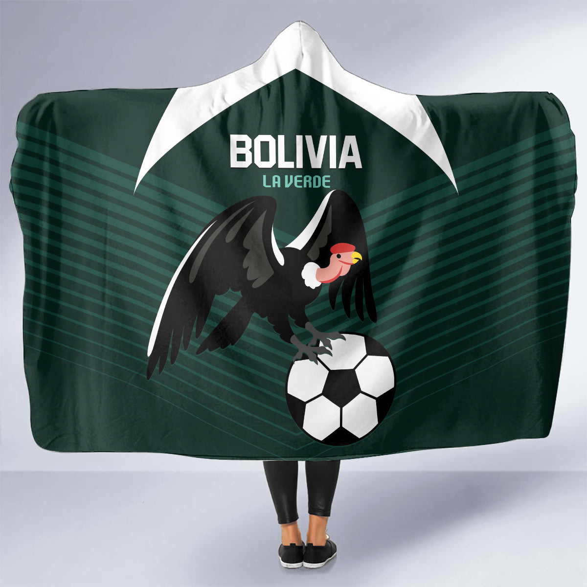 Bolivia 2024 Football Hooded Blanket La Verd Go Champion