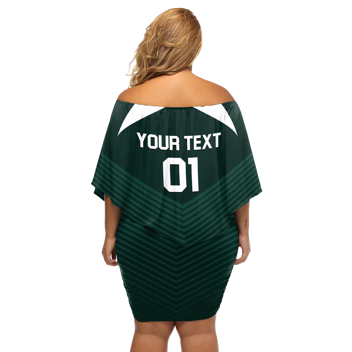 Personalized Bolivia 2024 Football Off Shoulder Short Dress La Verd Go Champion - Wonder Print Shop
