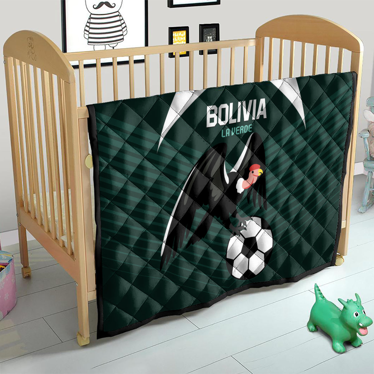 Bolivia 2024 Football Quilt La Verd Go Champion - Wonder Print Shop