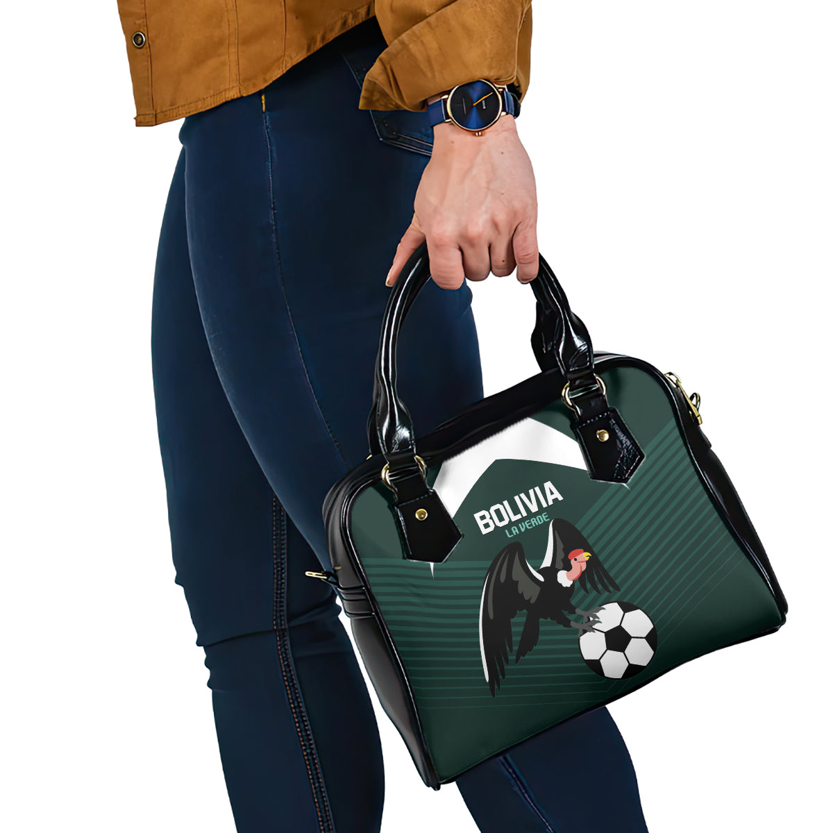 Bolivia 2024 Football Shoulder Handbag La Verd Go Champion