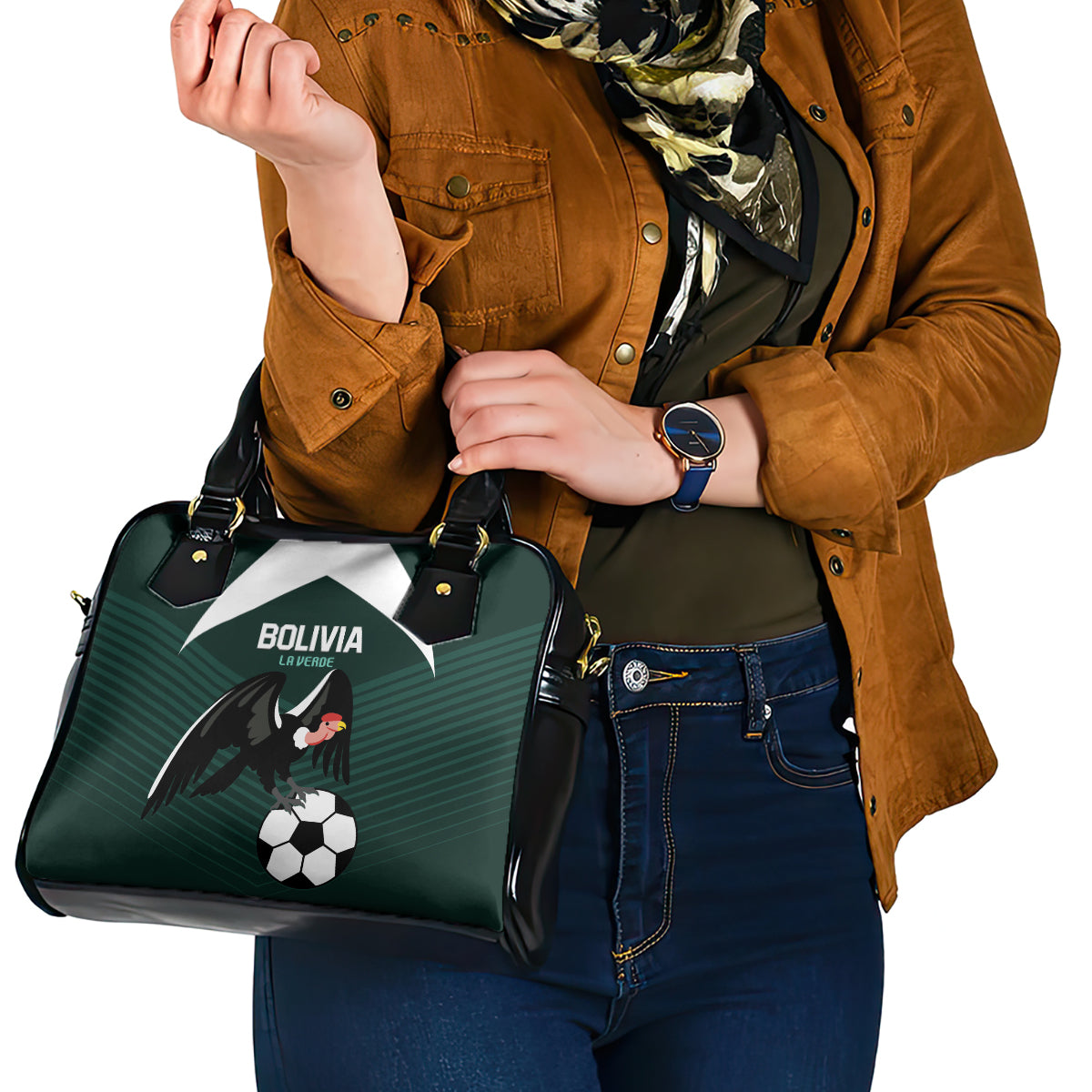 Bolivia 2024 Football Shoulder Handbag La Verd Go Champion