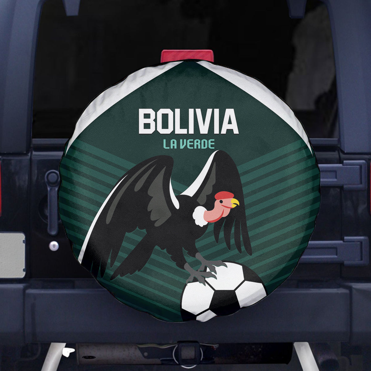 Bolivia 2024 Football Spare Tire Cover La Verd Go Champion - Wonder Print Shop