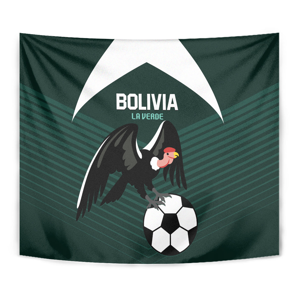 Bolivia 2024 Football Tapestry La Verd Go Champion - Wonder Print Shop