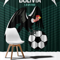 Bolivia 2024 Football Window Curtain La Verd Go Champion - Wonder Print Shop