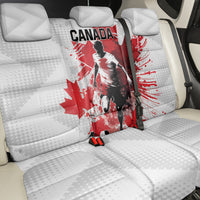 Canada 2024 Soccer Back Car Seat Cover Canadian Player Maple Leaf - Wonder Print Shop
