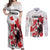 Personalized Canada 2024 Soccer Couples Matching Off Shoulder Maxi Dress and Long Sleeve Button Shirt Canadian Player Maple Leaf - Wonder Print Shop
