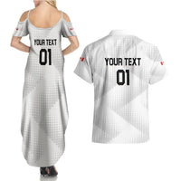 Personalized Canada 2024 Soccer Couples Matching Summer Maxi Dress and Hawaiian Shirt Canadian Player Maple Leaf - Wonder Print Shop