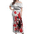 Personalized Canada 2024 Soccer Off Shoulder Maxi Dress Canadian Player Maple Leaf