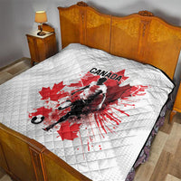 Canada 2024 Soccer Quilt Canadian Player Maple Leaf - Wonder Print Shop