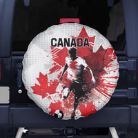Canada 2024 Soccer Spare Tire Cover Canadian Player Maple Leaf - Wonder Print Shop