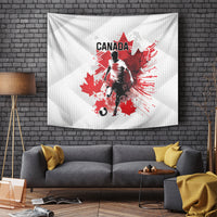 Canada 2024 Soccer Tapestry Canadian Player Maple Leaf - Wonder Print Shop