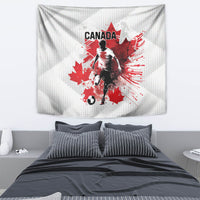 Canada 2024 Soccer Tapestry Canadian Player Maple Leaf - Wonder Print Shop