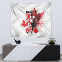 Canada 2024 Soccer Tapestry Canadian Player Maple Leaf - Wonder Print Shop
