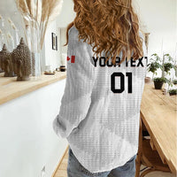 Personalized Canada 2024 Soccer Women Casual Shirt Canadian Player Maple Leaf - Wonder Print Shop