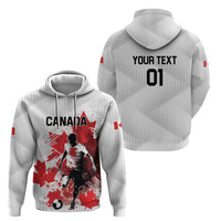 Personalized Canada 2024 Soccer Zip Hoodie Canadian Player Maple Leaf - Wonder Print Shop