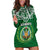 Custom Djibouti Hoodie Dress Jabuuti Emblem With Islamic Floral Circle - Wonder Print Shop