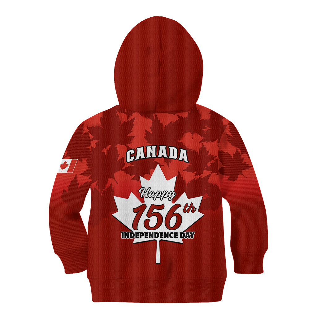 1 July Canada Independence Day Kid Hoodie Canadian Maple Leaf Happy 156th Anniversary - Wonder Print Shop