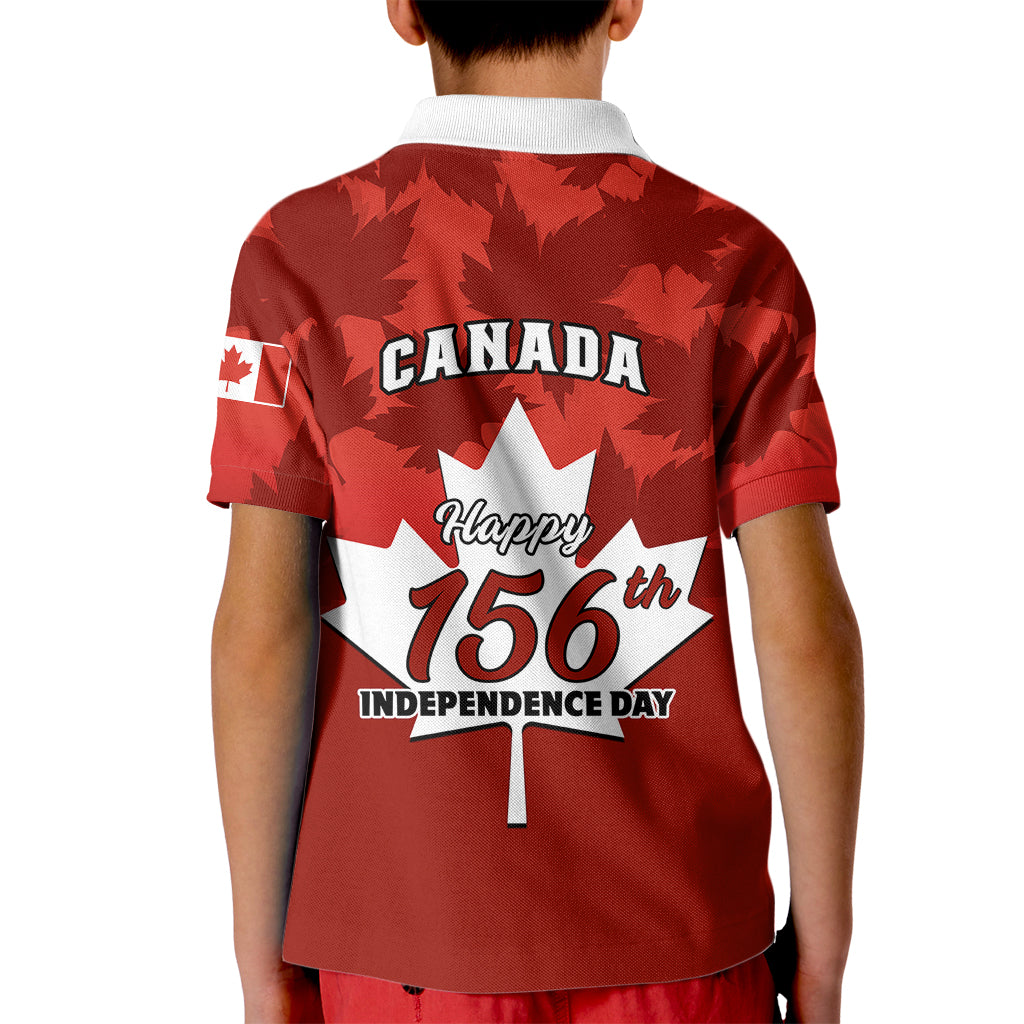 1 July Canada Independence Day Kid Polo Shirt Canadian Maple Leaf Happy 156th Anniversary - Wonder Print Shop