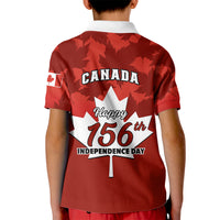 1 July Canada Independence Day Kid Polo Shirt Canadian Maple Leaf Happy 156th Anniversary - Wonder Print Shop