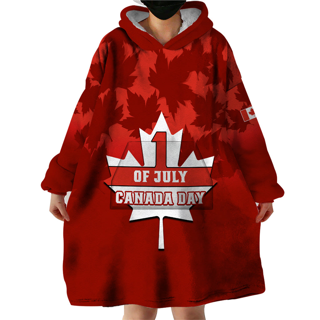 1 July Canada Independence Day Wearable Blanket Hoodie Canadian Maple Leaf Happy 156th Anniversary - Wonder Print Shop