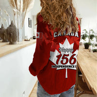 1 July Canada Independence Day Women Casual Shirt Canadian Maple Leaf Happy 156th Anniversary - Wonder Print Shop