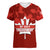 1 July Canada Independence Day Women V Neck T Shirt Canadian Maple Leaf Happy 156th Anniversary - Wonder Print Shop