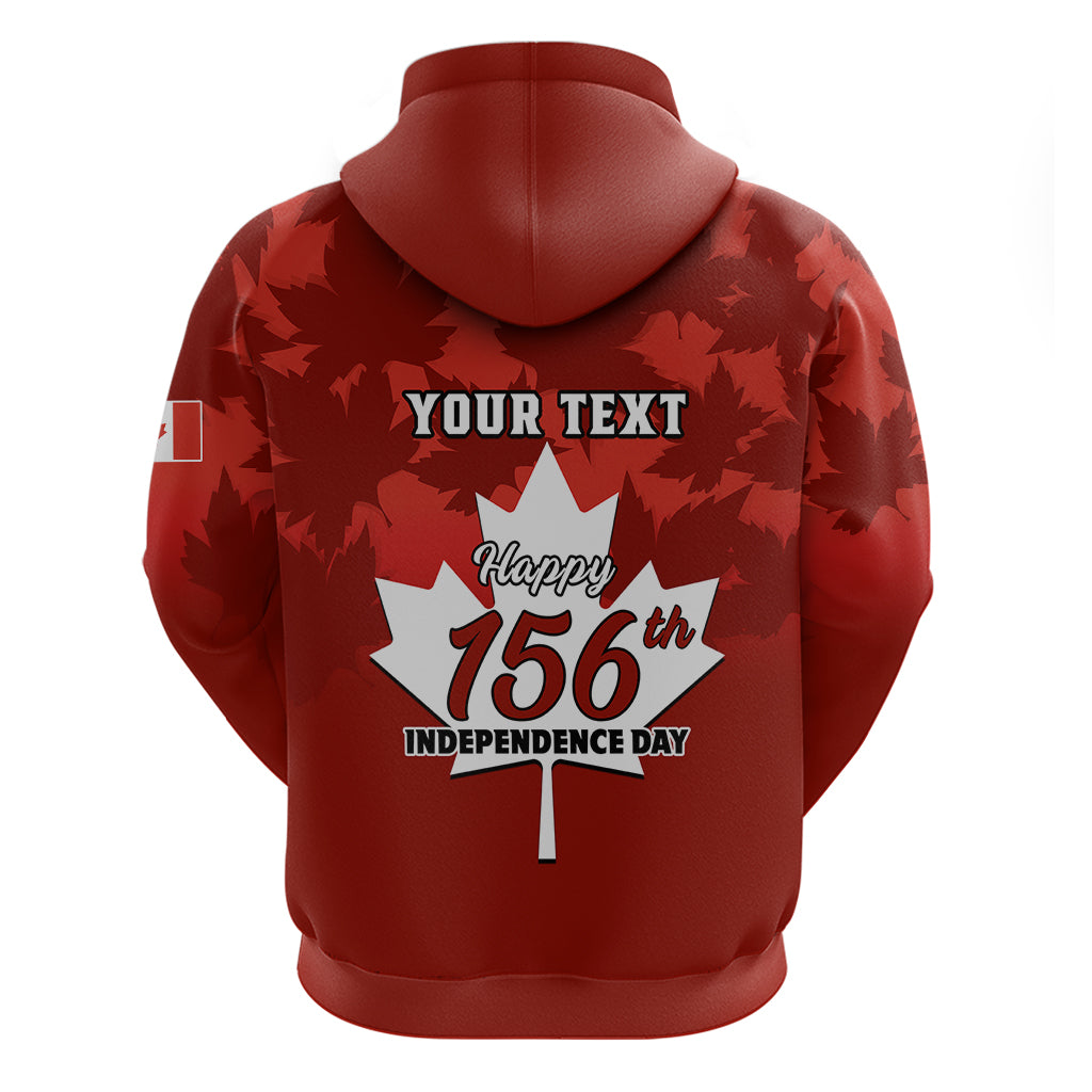 Custom 1 July Canada Independence Day Hoodie Canadian Maple Leaf Happy 156th Anniversary - Wonder Print Shop