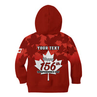 Custom 1 July Canada Independence Day Kid Hoodie Canadian Maple Leaf Happy 156th Anniversary - Wonder Print Shop