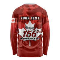 Custom 1 July Canada Independence Day Long Sleeve Shirt Canadian Maple Leaf Happy 156th Anniversary LT01