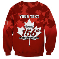 Custom 1 July Canada Independence Day Sweatshirt Canadian Maple Leaf Happy 156th Anniversary - Wonder Print Shop