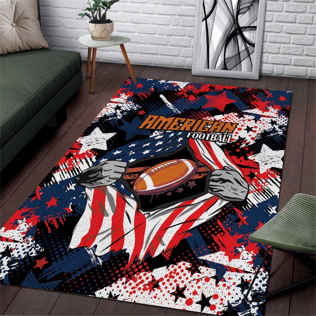 American Football Grunge Area Rug Special Version - Wonder Print Shop