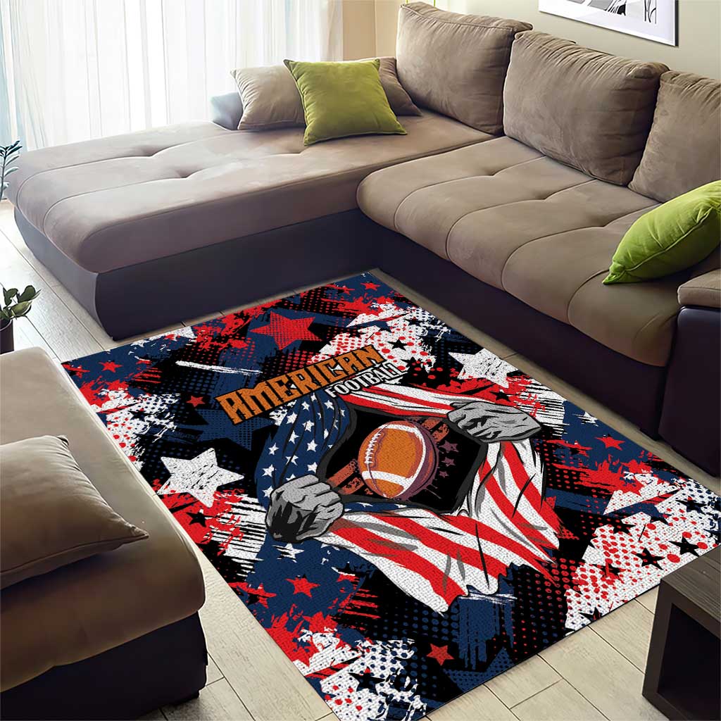 American Football Grunge Area Rug Special Version - Wonder Print Shop