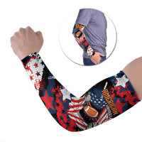 Custom American Football Grunge Arm Sleeves Special Version - Wonder Print Shop