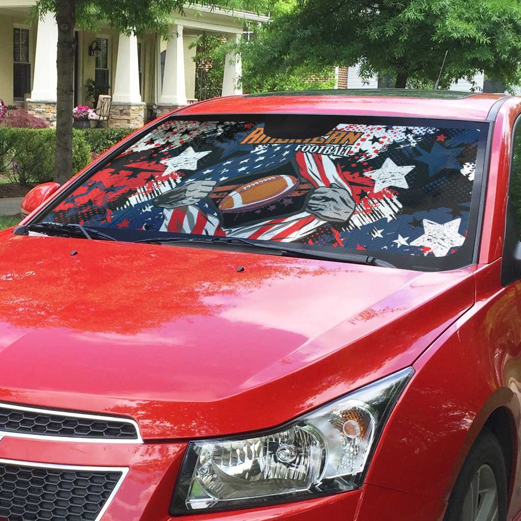 American Football Grunge Auto Sun Shade Special Version - Wonder Print Shop