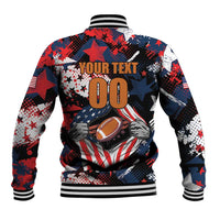Custom American Football Grunge Baseball Jacket Special Version - Wonder Print Shop