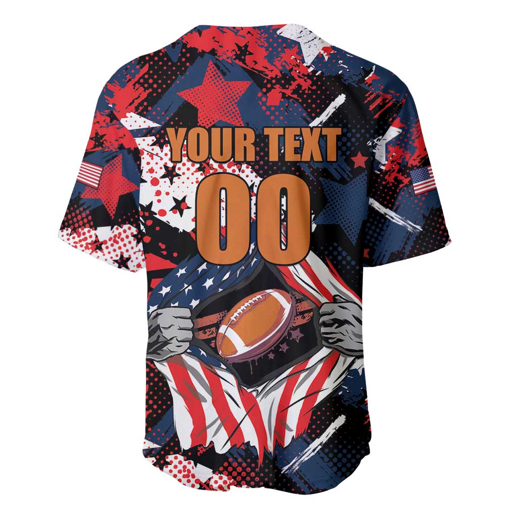 Custom American Football Grunge Baseball Jersey Special Version - Wonder Print Shop