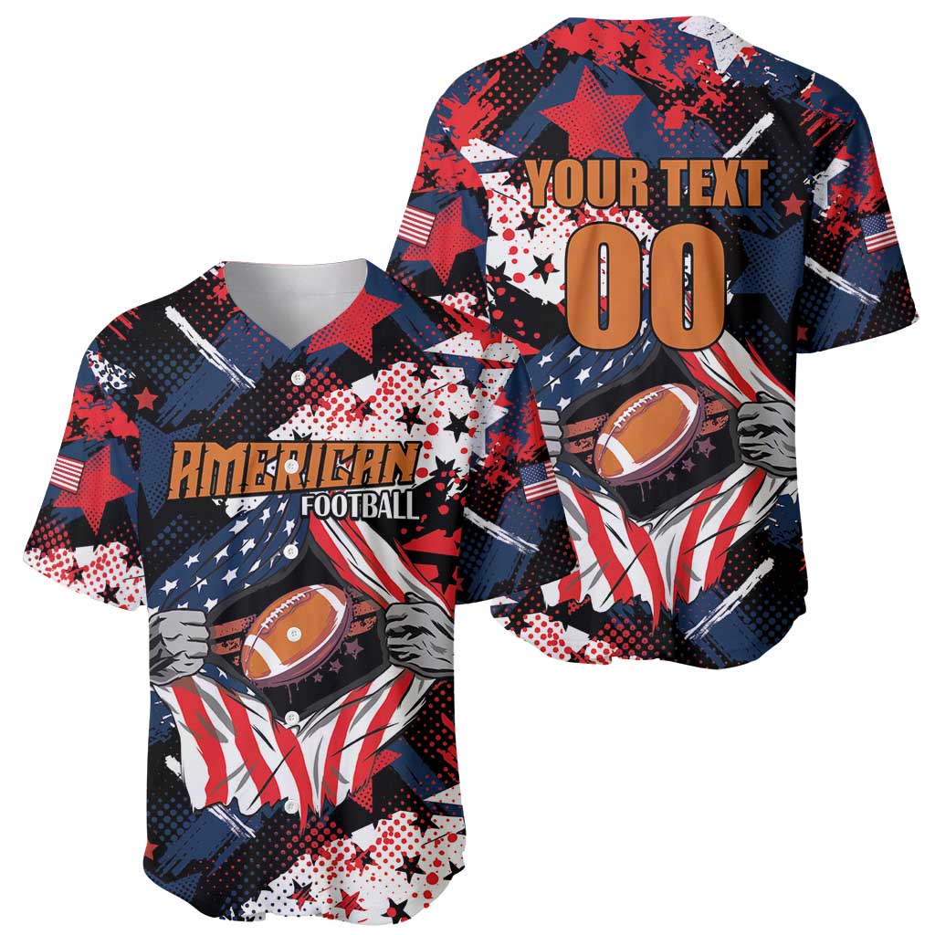Custom American Football Grunge Baseball Jersey Special Version - Wonder Print Shop