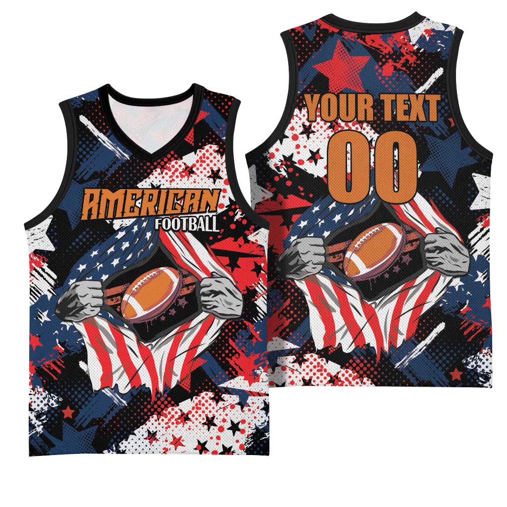 Custom American Football Grunge Basketball Jersey Special Version - Wonder Print Shop