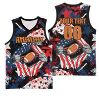 Custom American Football Grunge Basketball Jersey Special Version - Wonder Print Shop