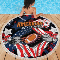 American Football Grunge Beach Blanket Special Version - Wonder Print Shop
