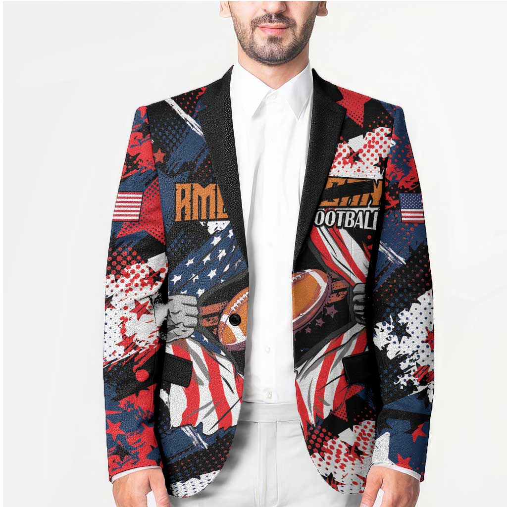 Custom American Football Grunge Blazer Special Version - Wonder Print Shop