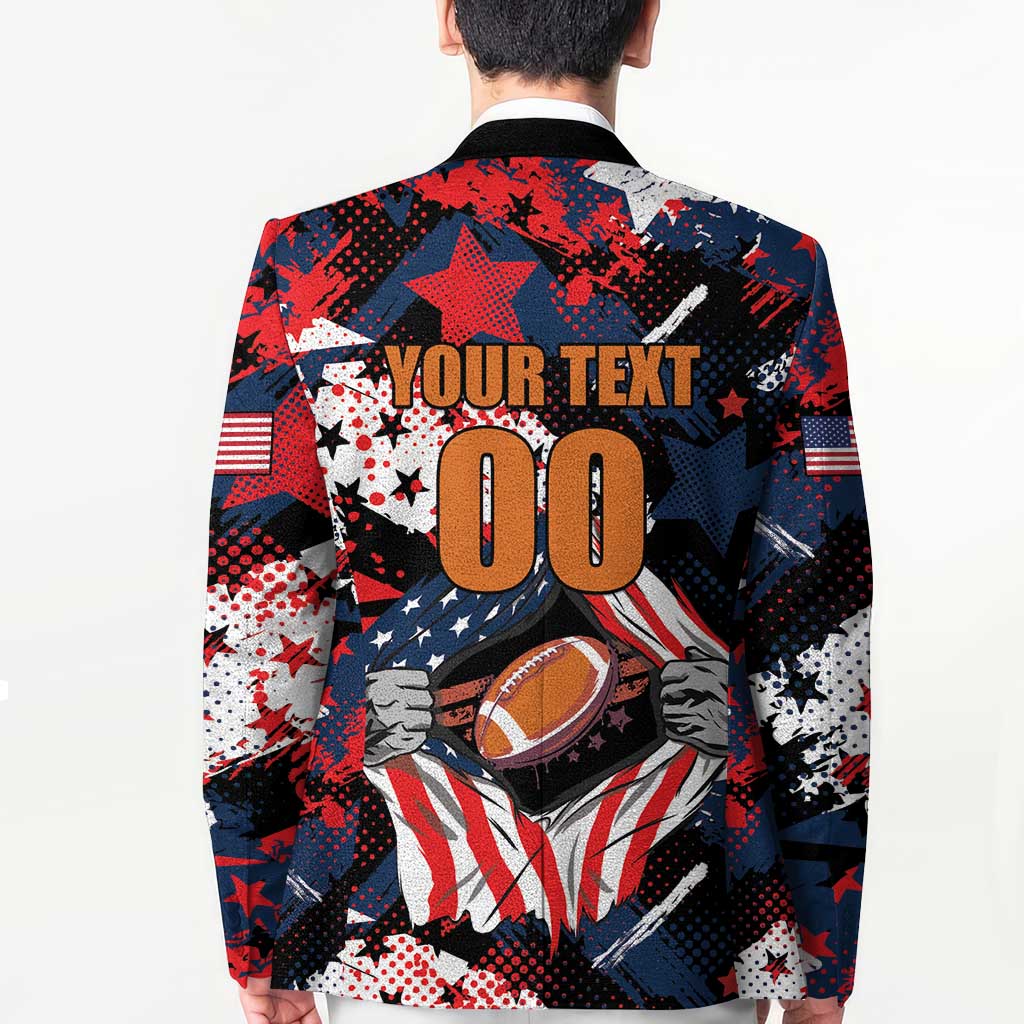 Custom American Football Grunge Blazer Special Version - Wonder Print Shop